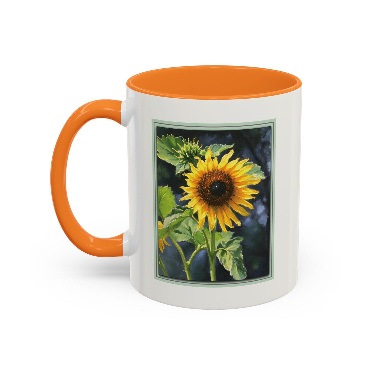 Nature Sunflower Art Ceramic Coffee Mug (11oz & 15oz, Additional Colors)
