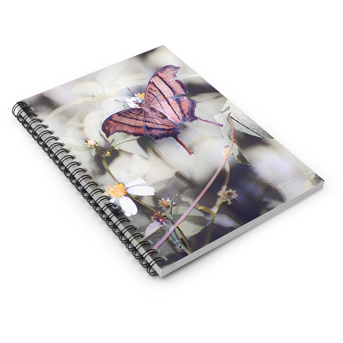 Butterfly Botanical Spiral Notebook — Ruled Journal for Nature Lovers