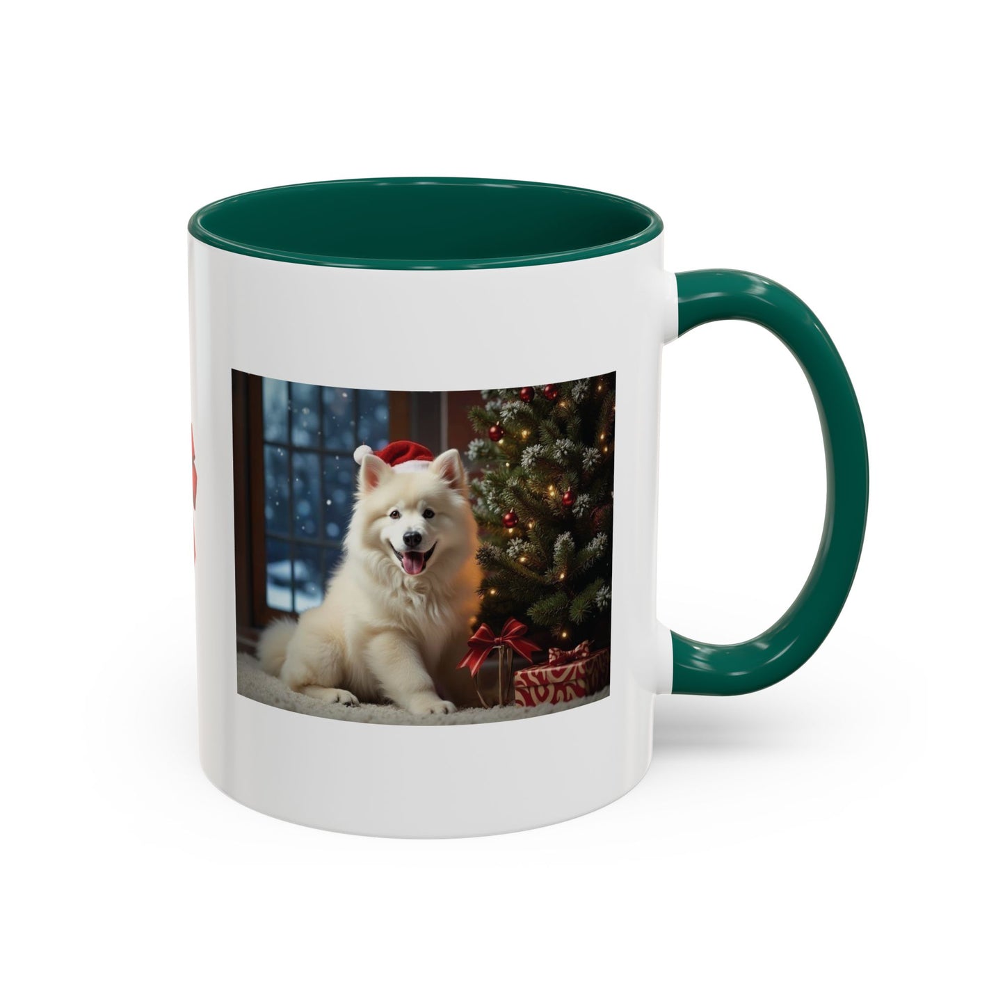 Festive Christmas Samoyed Theme Dog Mug (Additional Size and Color)