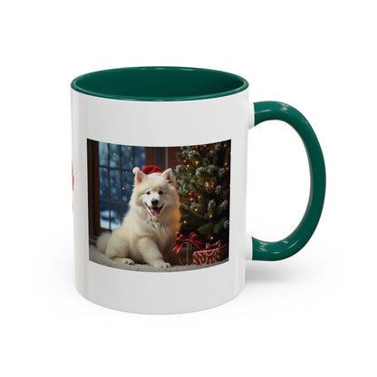 Festive Christmas Samoyed Theme Dog Mug (Additional Size and Color)
