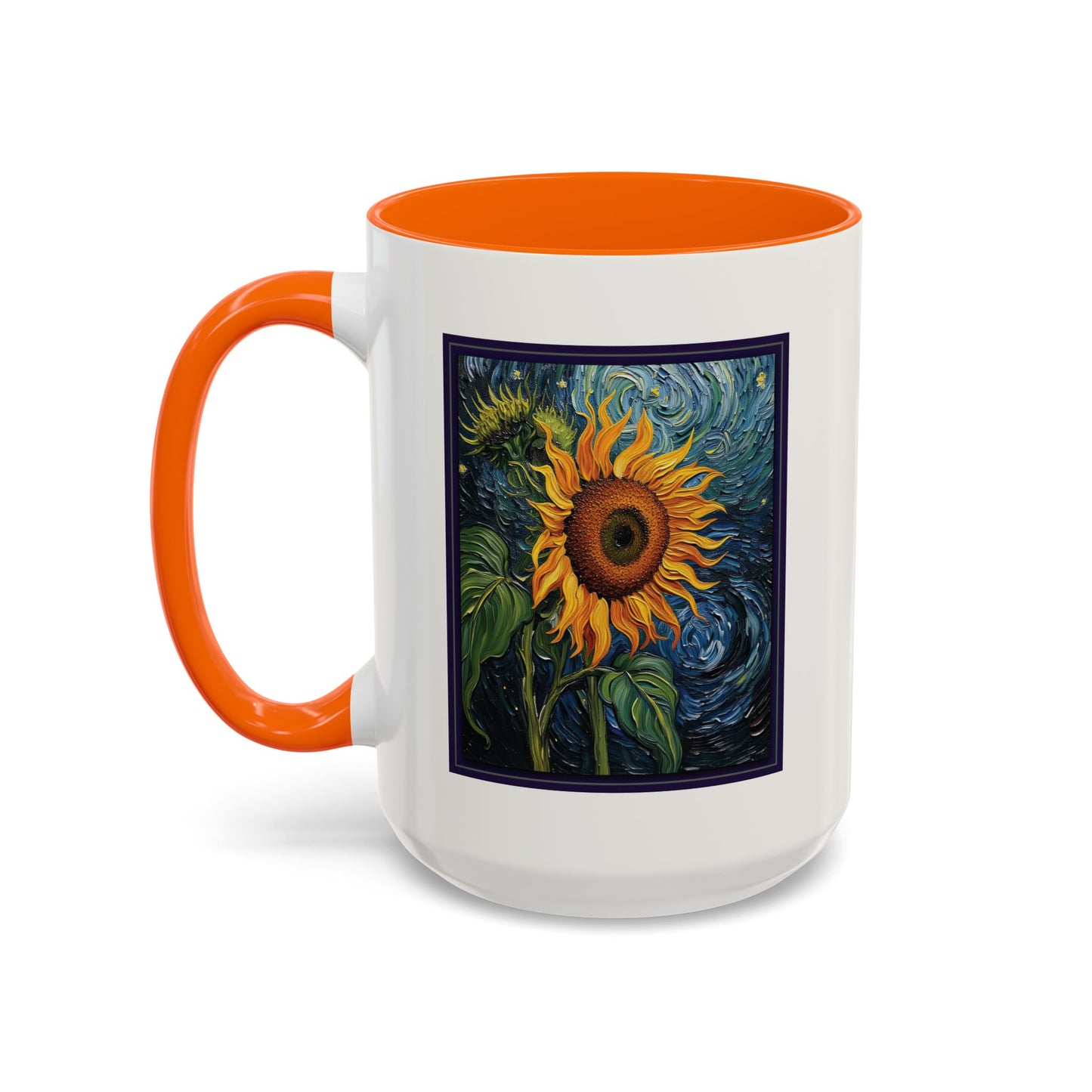 Nature Sunflower Theme Artist-Inspired 'Chase the light that makes you bloom' Accent Coffee Mug (Additional Colors, 11 oz & 15 oz)