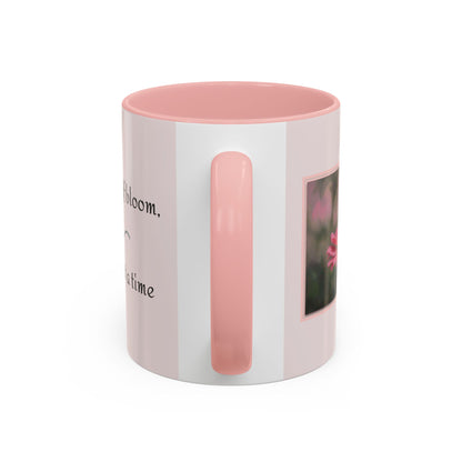 Pretty in Pink 'Let Yourself Bloom One Day at a Time' Accent Coffee Mug (Additional Size)