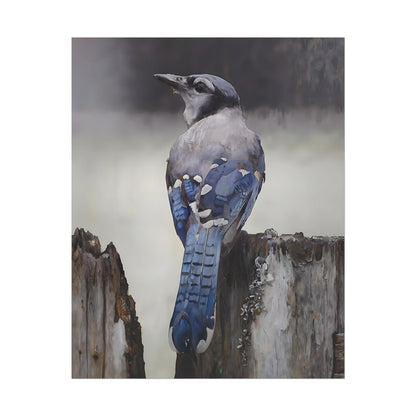 Nature-Inspired Bluejay Bird Wall Art Print