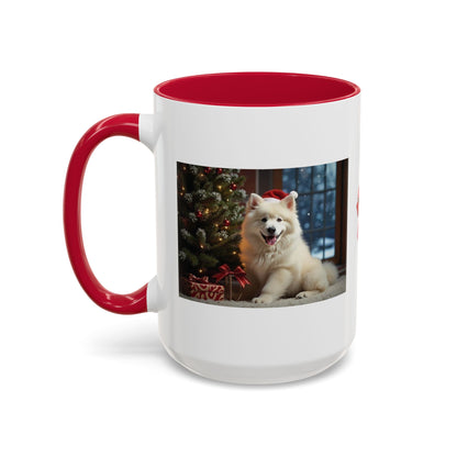 Festive Christmas Samoyed Theme Dog Mug (Additional Size and Color)