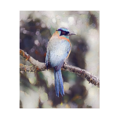 Textured Watercolor Tropical Bird Nature Wall Art Print