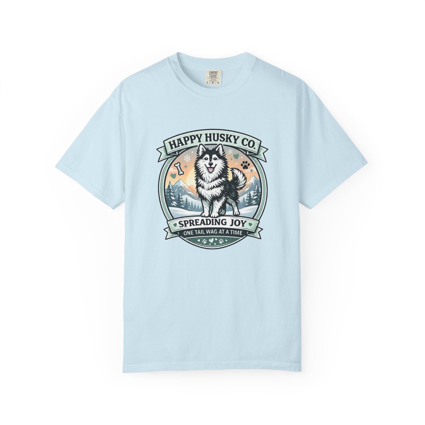 Unisex Adult Happy Husky Co. Design Logo T-Shirt — "Spreading Joy One Tail Wag At A Time" Graphic Tee (Additional Colors)