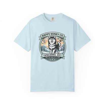 Unisex Adult Happy Husky Co. Design Logo T-Shirt — "Spreading Joy One Tail Wag At A Time" Graphic Tee (Additional Colors)