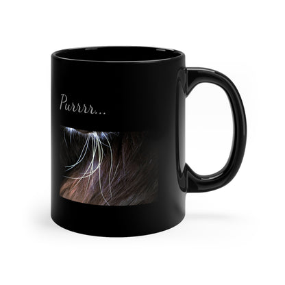 Cat Whiskers Purrrrfect Black Coffee Mug, 11oz
