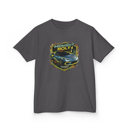 Kids Blue 'Midnight Bolt' Sportscar Theme Street Legends Series Cotton Tee (Additional Colors)