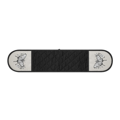 Butterfly Design Oven Mitts - Black Quilted Double-Ended Pot Holder