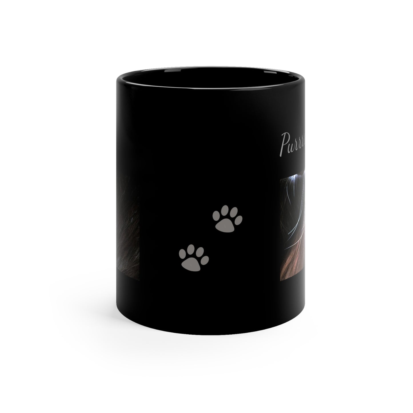 Cat Whiskers Purrrrfect Black Coffee Mug, 11oz
