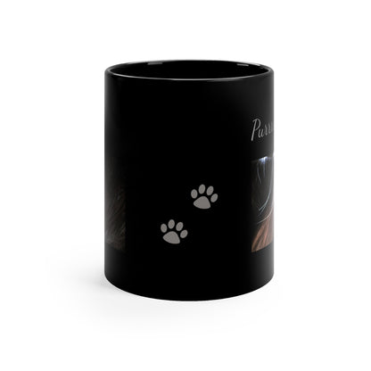 Cat Whiskers Purrrrfect Black Coffee Mug, 11oz