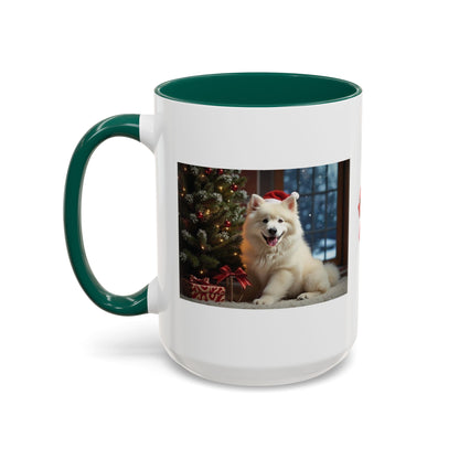 Festive Christmas Samoyed Theme Dog Mug (Additional Size and Color)
