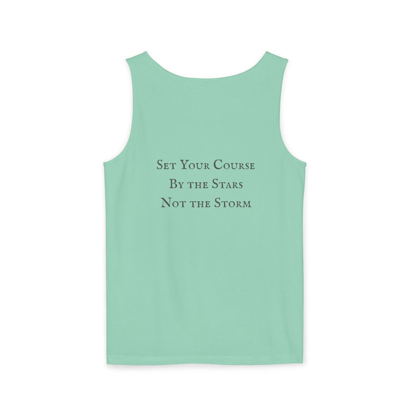 Unisex Adult Nautical Sailboat Tank Top — 'Set Your Course By The Stars, Not The Storm' Beach Graphic Tank (Additional Colors)