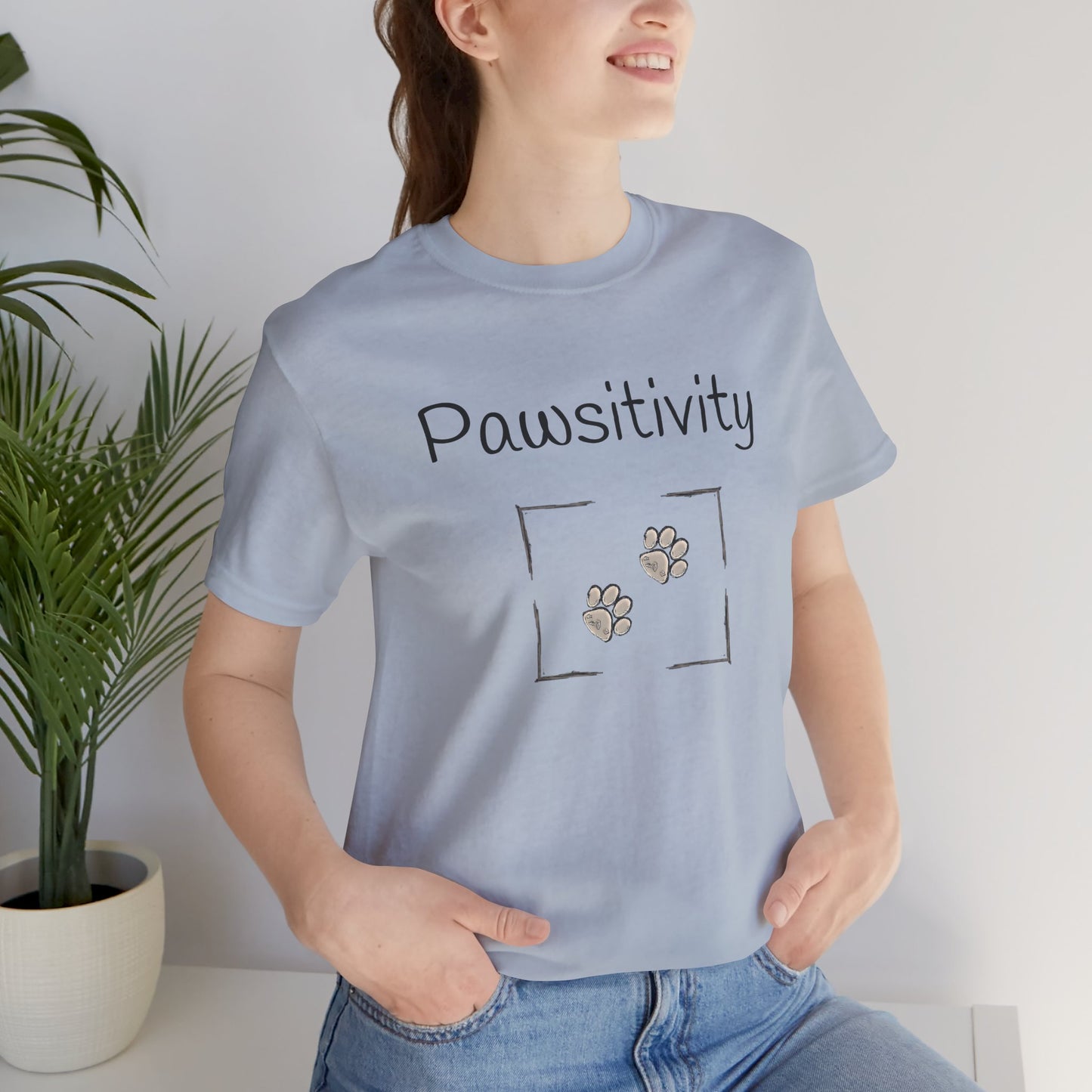 Adult Unisex 'Pawsitivity' T‑Shirt 'Be the Reason Someone Waggs or Purrs Today' Double-Sided Pet Lover Tee (Additional Colors)
