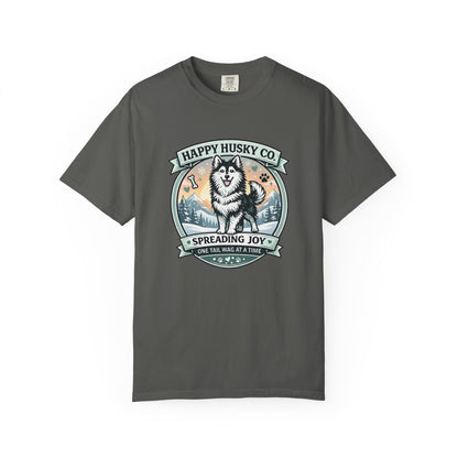 Unisex Adult Happy Husky Co. Design Logo T-Shirt — "Spreading Joy One Tail Wag At A Time" Graphic Tee (Additional Colors)