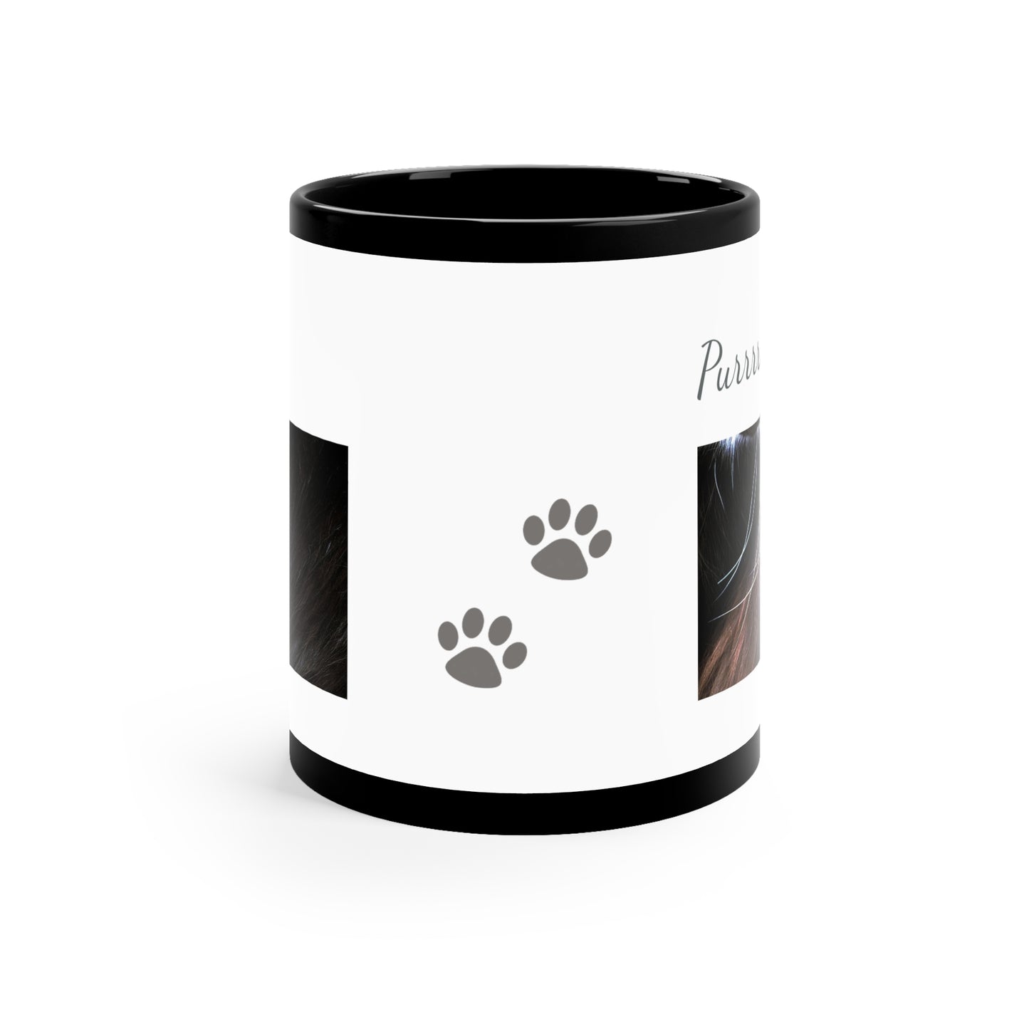 Cat Whiskers Purrrrfect Black & White Coffee Mug, 11oz