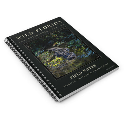 Wild Florida Alligator Design Spiral Notebook – Wildlife Journal, Nature Lover Gift