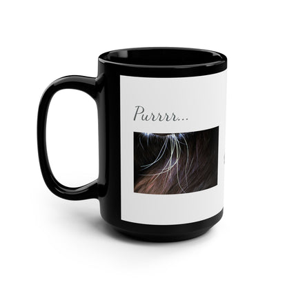 Cat Whiskers Ceramic Black and White Mug, 15oz