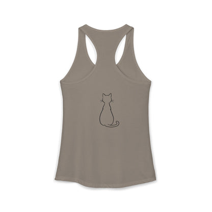 Catitude - 'Purr More Hiss Less' Double-Side Design Women's Racerback Tank Top (Additional Colors)