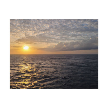 Nature Sunset Over the Ocean Water Wall Art Print