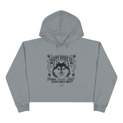 Happy Husky Co. 'Happy Tails, Good Vibes Only' Crop Hoodie (Additional Colors)