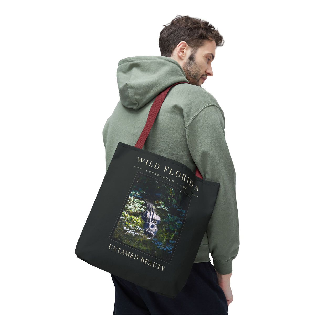 Wild Florida Tote Bag — ‘Untamed Beauty’ Everglades Alligator Nature Tote