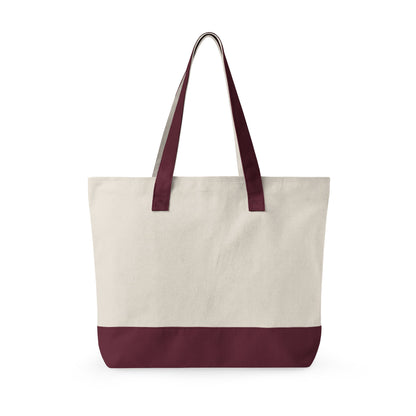 Cute Cat Face Canvas Tote Bag —  'Purr More, Hiss Less' Zippered Beach & Market Tote (Additional Colors)