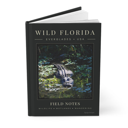 Wild Florida Field Notes Lined Hardcover Journal — Everglades Alligator Nature Notebook