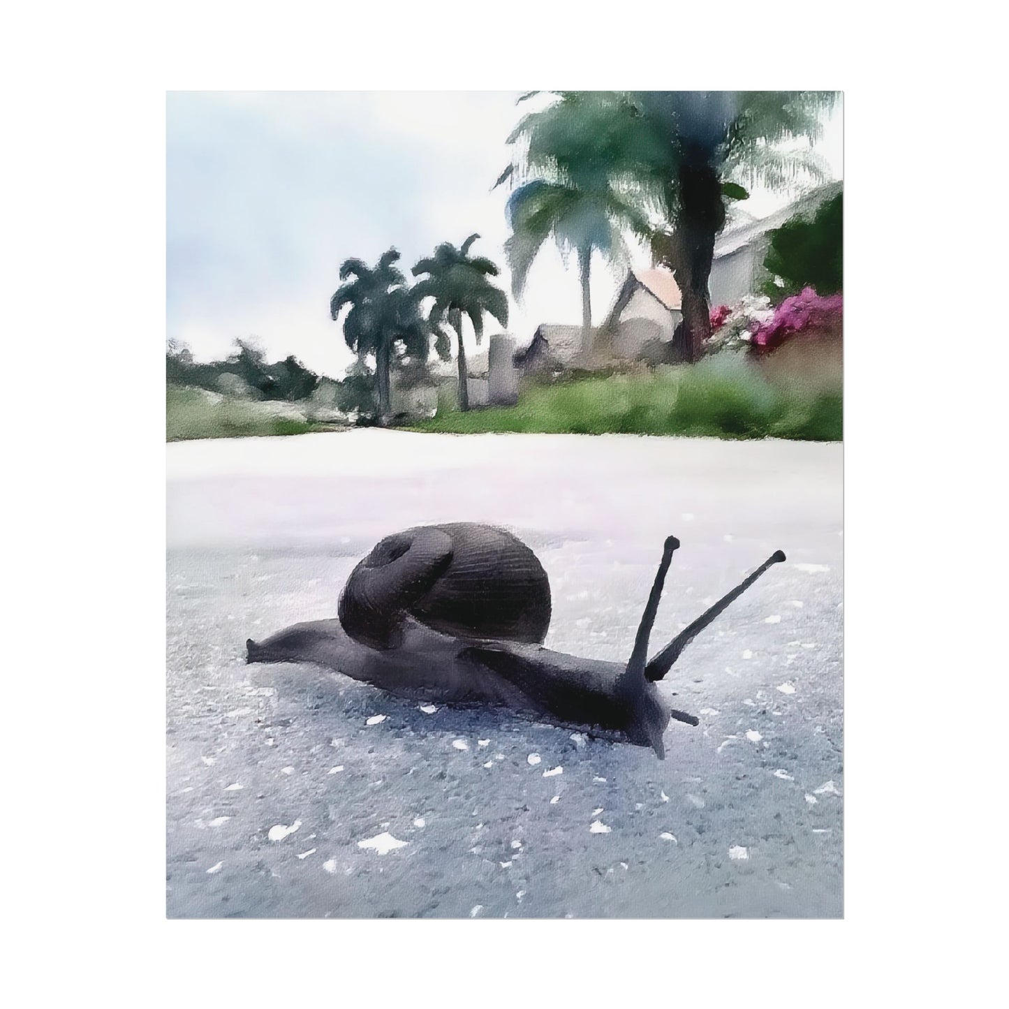 Nature-Inspired 'At a Snail's Pace' Wall Art Print