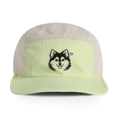 Adorable Husky Face & A Heart Design Two-Tone Nylon Cap (Additional Colors)