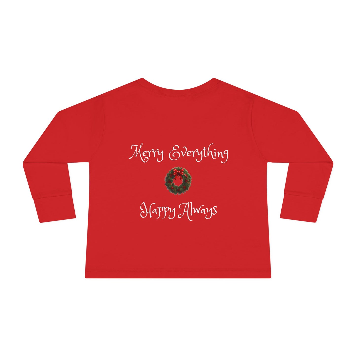 Toddler Christmas Samoyed Dog Theme Long Sleeve Tee - 'Dreaming of a White Christmas' (Additional Color)