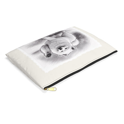 Samoyed Dog Accessory Pouch – Cute Waving Pup Zipper Bag for Phone, Makeup & Travel (Additional Size)