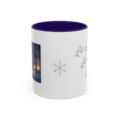 Holiday Snowman Ceramic Mug (11oz & 15oz) — Cozy Winter Coffee Cup with Snowflake Design