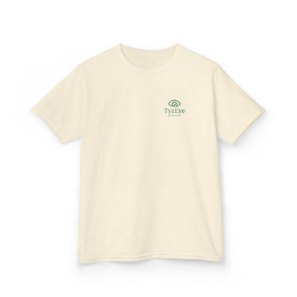 Kids Coastal Lighthouse Sunset Back Graphic Tee - 'Guided By the Light' w/ Front Wave Logo (Additional Color)