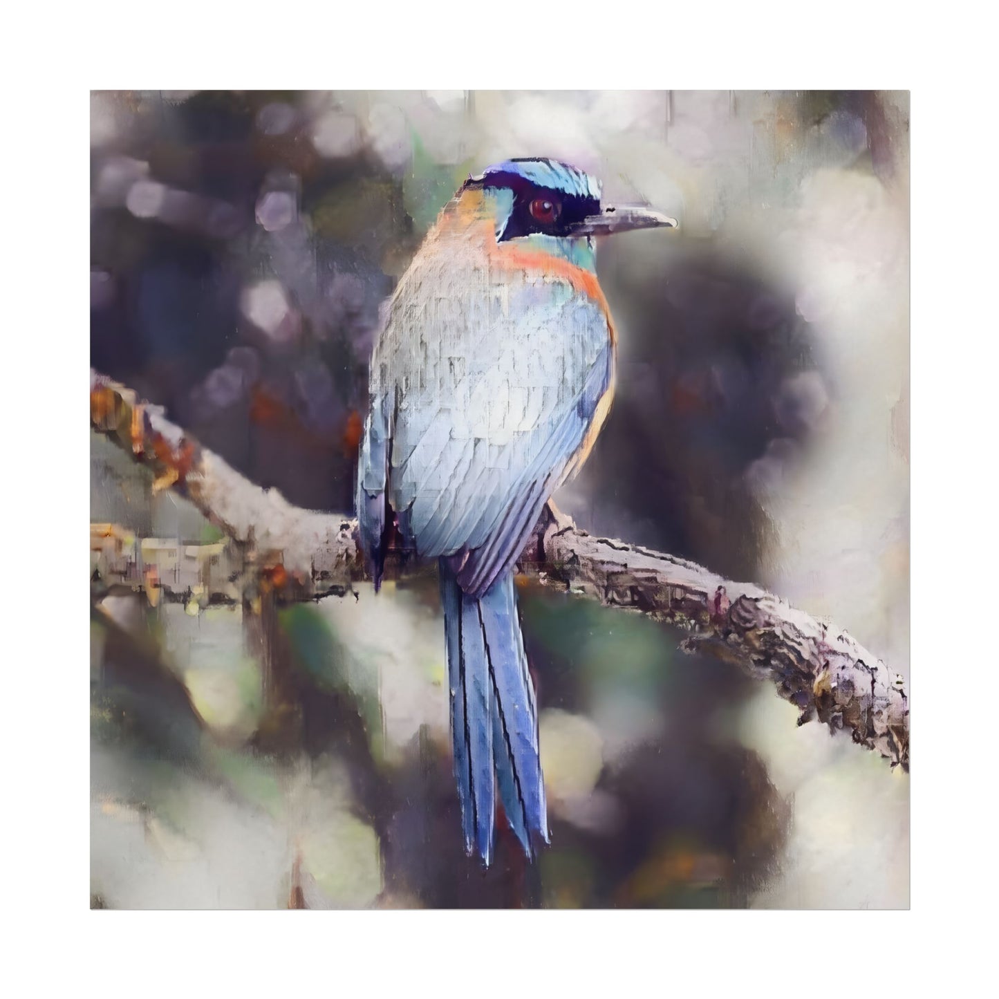 Textured Watercolor Tropical Bird Nature Wall Art Print