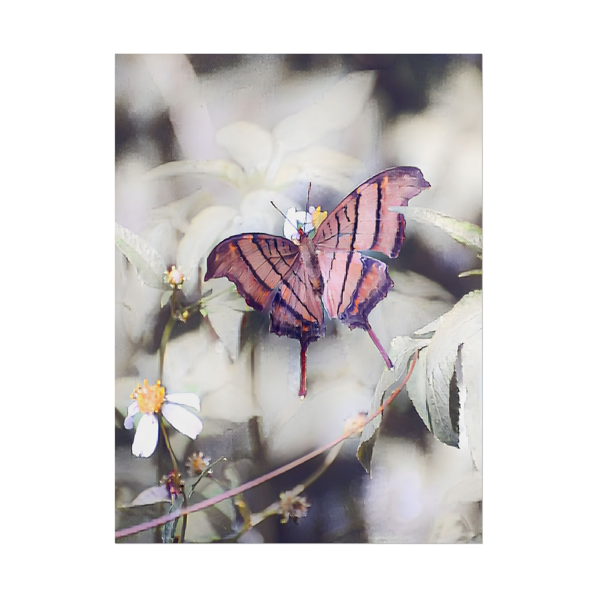 Nature-Inspired Orange Butterfly Wall Art Print