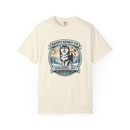 Unisex Adult Happy Husky Co. Design Logo T-Shirt — "Spreading Joy One Tail Wag At A Time" Graphic Tee (Additional Colors)