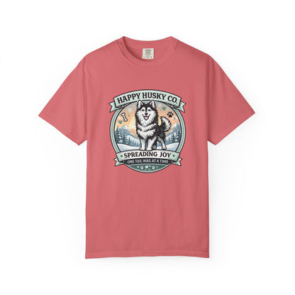 Unisex Adult Happy Husky Co. Design Logo T-Shirt — "Spreading Joy One Tail Wag At A Time" Graphic Tee (Additional Colors)