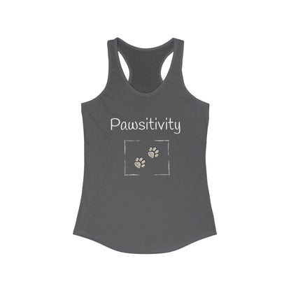 Women's 'Pawsitivity' Racerback Tank Top (Additional Colors)
