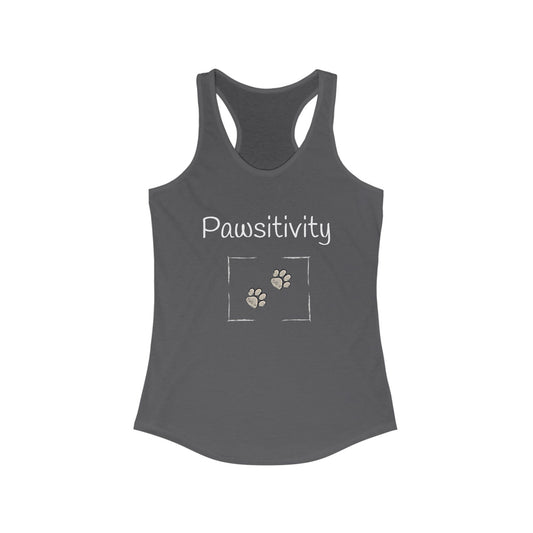 Women's 'Pawsitivity' Racerback Tank Top (Additional Colors)