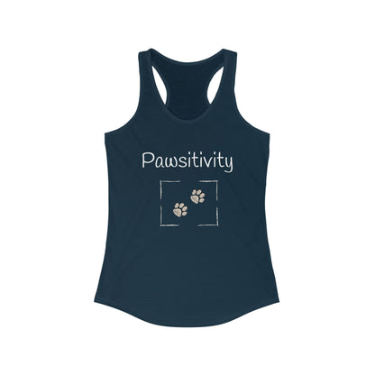 Women's 'Pawsitivity' Racerback Tank Top (Additional Colors)