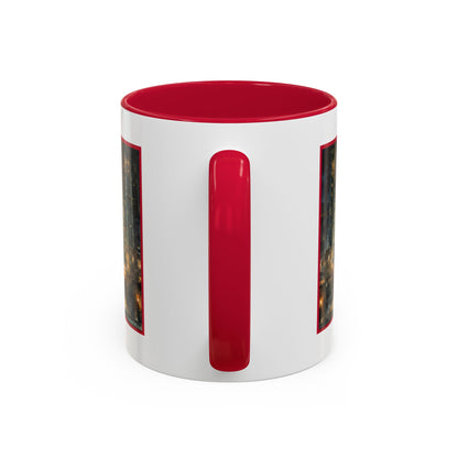 NYC Rockefeller Center Christmas Tree Red Accent Mug (11oz & 15oz)