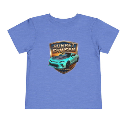 Toddler 'Sunset Cruiser' American Muscle Series Tee — Retro Sports Car Graphic Shirt (Additional Colors)