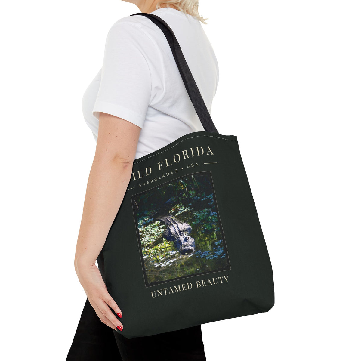 Wild Florida Tote Bag — ‘Untamed Beauty’ Everglades Alligator Nature Tote