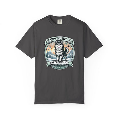 Unisex Adult Happy Husky Co. Design Logo T-Shirt — "Spreading Joy One Tail Wag At A Time" Graphic Tee (Additional Colors)