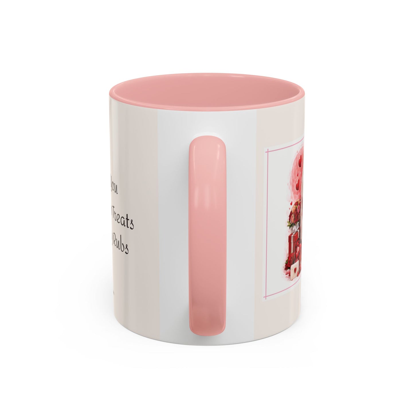 Valentine's Romantic Samoyed Theme "I Woof You More...' Accent Coffee Mug, 11 oz or 15 oz (Additional Color)