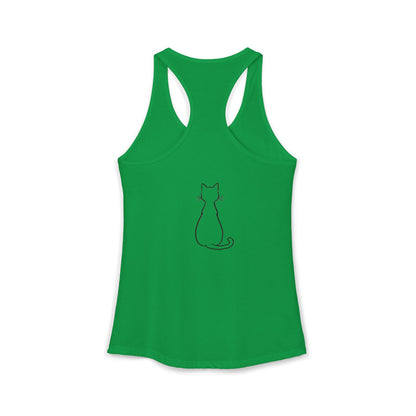 Catitude - 'Purr More Hiss Less' Double-Side Design Women's Racerback Tank Top (Additional Colors)