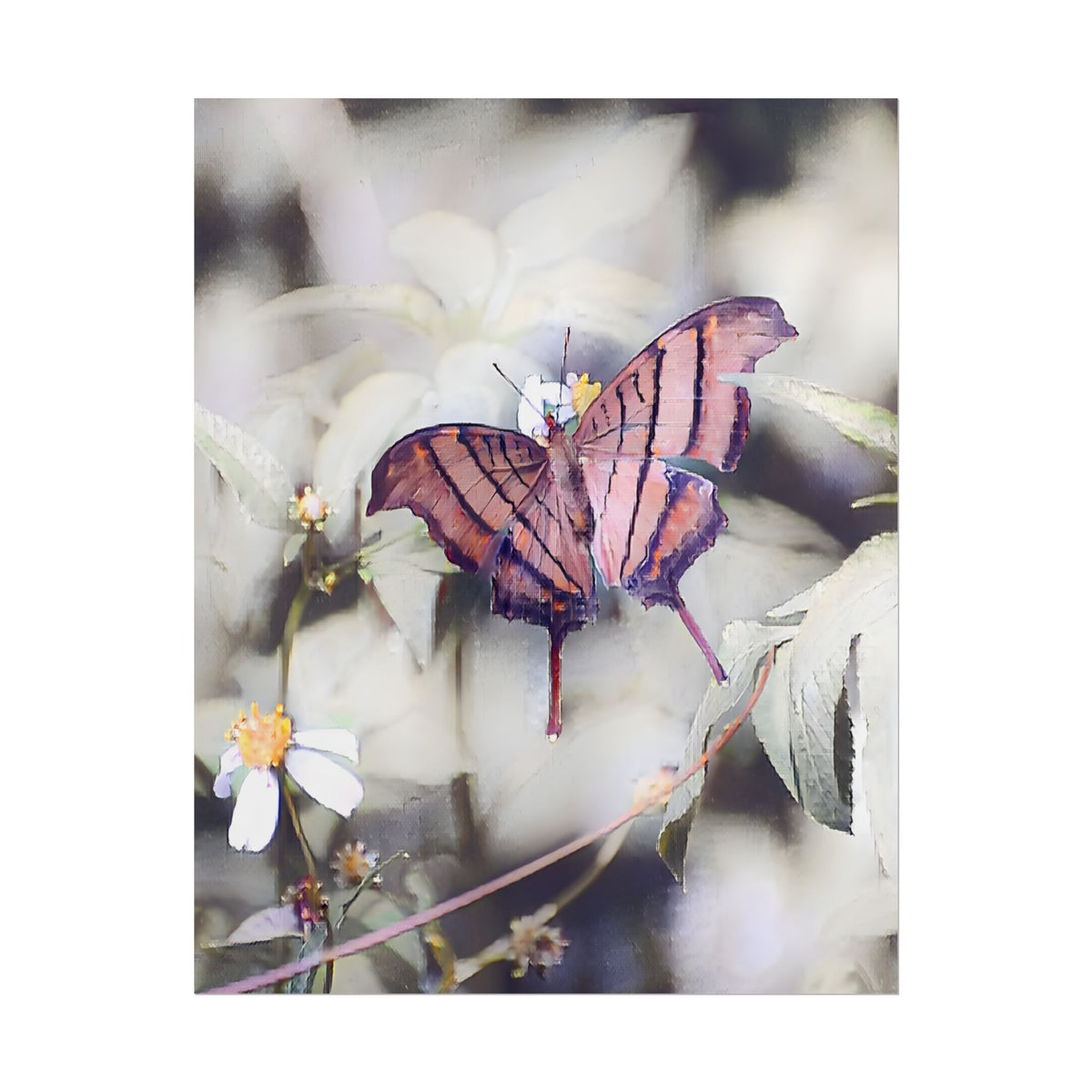 Nature-Inspired Orange Butterfly Wall Art Print