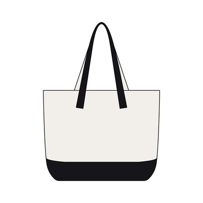 Cute Cat Face Canvas Tote Bag —  'Purr More, Hiss Less' Zippered Beach & Market Tote (Additional Colors)